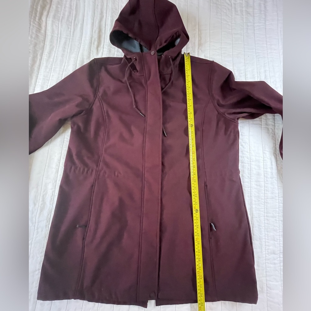 Outdoor Ventures Fleece Lined Women's Burgundy Hooded Coat XXL - Picture 6 of 11
